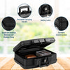 Fire & Water Resistant Security Safe Box Portable Safe Box Chest W/Key Lock
