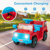 Kids Jeep 6V Battery Powered Car Electric Ride on Car Toy with Sound-Red