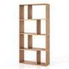Floor Standing Open Display Shelving Wooden Storage Cabinet Natural