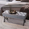 Upholstered Bench Long Dining Chair Bedroom Bed End Stool Side Lounge Footstool