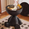 Modern Round Coffee Table Matte Finish Side Table w Storage Rack for Living Room