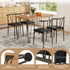 5-Piece Dining Table Set Industrial Rectangular Kitchen Table-Coffee
