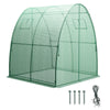 Outdoor Walk-in Tunnel Greenhouse Portable Greenhouse w/2 Zippered Doors Green