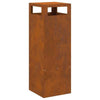 Fire Pit Square 35x35x100 cm Weathering Steel
