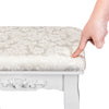 Vintage Dressing Table Stool Baroque Floral Padded Seat Piano Chair Make-Up Seat