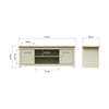 Lisbon TV Cabinet Stand Unit Sideboard Entertainment Living Room Furniture