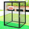 Lockable Gas Bottle Cage Collapsible Cylinder Storage Galvanise Steel Mesh Black