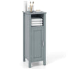 Freestanding Single Door Storage Cabinet Bathroom Floor Cabinet-Gray