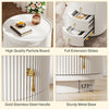 Modern Nightstand with 3 Drawers No Assembly Bedside Table Night Stand White