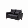 2 Seater faux leather/Linen Fabric Love Seat Sofa Armchair with Footstool Couch