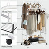 Clothes Rail Rack Garment Dress Shirts Hanging Display Stand Shoes Shelf