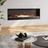 12 colour LED Fireplace Media Wall Fire Wall Mounted Standing Electric Heater