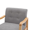Linen Fabric Armchair Solid Wooden Frame Padded Cushion Seat Retro Single Sofa