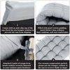 Garden Sun Lounger Seat Cushion Recliner Deck Chair Padded Mat Replacement Grey