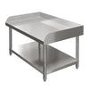 Stainless Steel Food Prep Table Commercial Kitchen Storage Work Top Edges Shelf