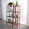 Industrial 4-Tier Storage Shelves Ladder Bookshelf Metal Frame Bookcase Display