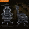 Ergonomic Gaming Chair Massage Office Computer Seat 150° Recliner with Footrest