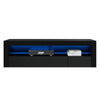 Black TV Unit Stand Cabinet Sideboard High Gloss Front & Matt Body RGB LED Light