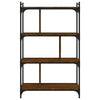 Lechnical Bookcase 4-Tier Brown Oak 76x32x123 Engineered B1B9