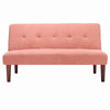 Modern Sofa Bed 2 Seater Pink Fabric Couch Settee Recliner Sleeper Living Room