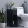 Slim Tall Bedside Table Cabinet with Drawer & Storage Space for Bedroom