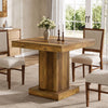 31.5-Inch Square Dining Table for 4, Farmhouse Kitchen Table with Pedestal Base