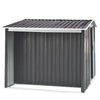 4*8/6*8/8*8/10*8ft Metal Garden Storage Shed Roof Tool Firewood w/Sliding Door