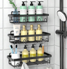 Shower Caddy With Soap Dish & Toothbrush Holder 5pcs Bathroom Wall Mounted
