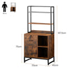 Industrial Office Display Cabinet with Bookshelf Large Storage 2 Tier Shelf