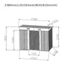 Metal Garden Shed 6 X 4, 8 X 4, 8 X 6, 8 X 10 Garden Storage WITH FREE BASE New