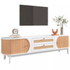 TV Stand Unit Cabinet With 2 Storage Drawers and Cupboards Living Room Furniture