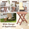 Patio Wooden Side Table Outdoor & Indoor Folding End Table X-shaped Frame