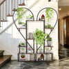 Heavy Duty Metal Plant Stand Heart Shaped Ladder Pot Holder Bookshelf Display