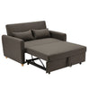 Dahlia Brown 2-Seater Pull Out Sofa Bed - Convertible Sleeper Sofa