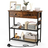 Entryway Table Living Room Narrow Console Table with Charging Station