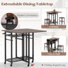 3 Piece Dining Table Set Extendable Kitchen Table Folding Breakfast Table