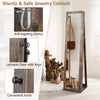 Free-standing Jewelry Armoire Lockable Jewelry Storage Organizer Jewelry Cabinet