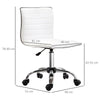 Armless Mid-Back Adjustable Office Chair with 360 Swivel White