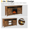 Industrial TV Stand for TVs up to 65” Fireplace TV Stand Entertainment Center