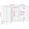 Side Cabinet 90x33x75 Solid Wood L5H7
