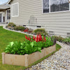 Garden 242 x 61 x 25 cm Planter Raised Bed for Flowers-Natural