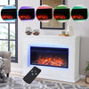 34inch Electric Fireplace Surround Suite Fire Heater with 7 Color LED Mood Light