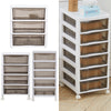 3-6Tier Plastic Chest of Drawers Bedside Cabinet Home Tidy Storage Shelving Unit