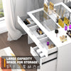 Dressing Table With LED Lights Dimmable Mirror Vanity Makeup Table 4 Drawers UK