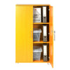 Storage Cabinet 2 Door Locking Beech Office Home 3 Shelf Filing Bookcase 120cm