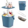 Portable Cooler Side Table 15L Wine Cooler 3-in-1 Outdoor Cocktail Drink Table