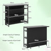 Industrial Bar Cabinet Kitchen Storage Sideboard W/ Rack Glass Holders