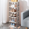 Stackable Shoe Rack Plastic Compact Hallway 4/5/6/7Tier Shoe Storage Shelf Stand