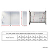 Bathroom Mirror Cabinet with Shelf Storage Double Door Stainless Steel 800×600mm