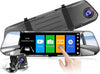 FHD Mirror Dash Cam Front and Rear 7 Inch Touch Screen Dual Dash Cam Rear